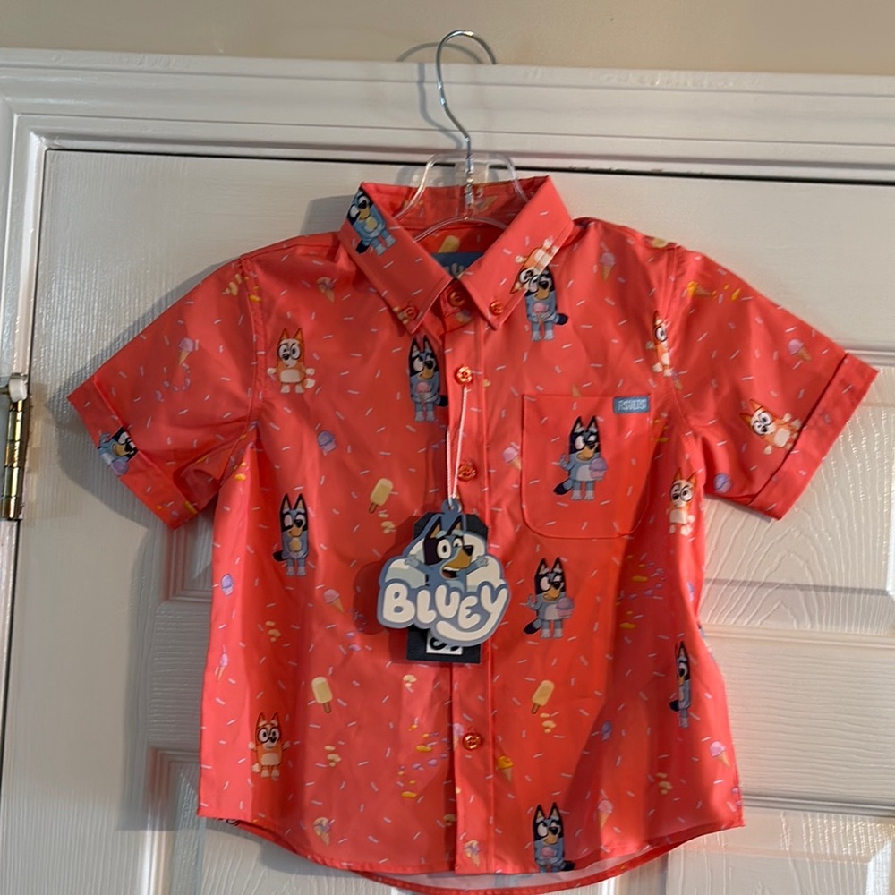 NWT RSVLTS Bluey Button Down Shirt